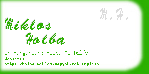 miklos holba business card